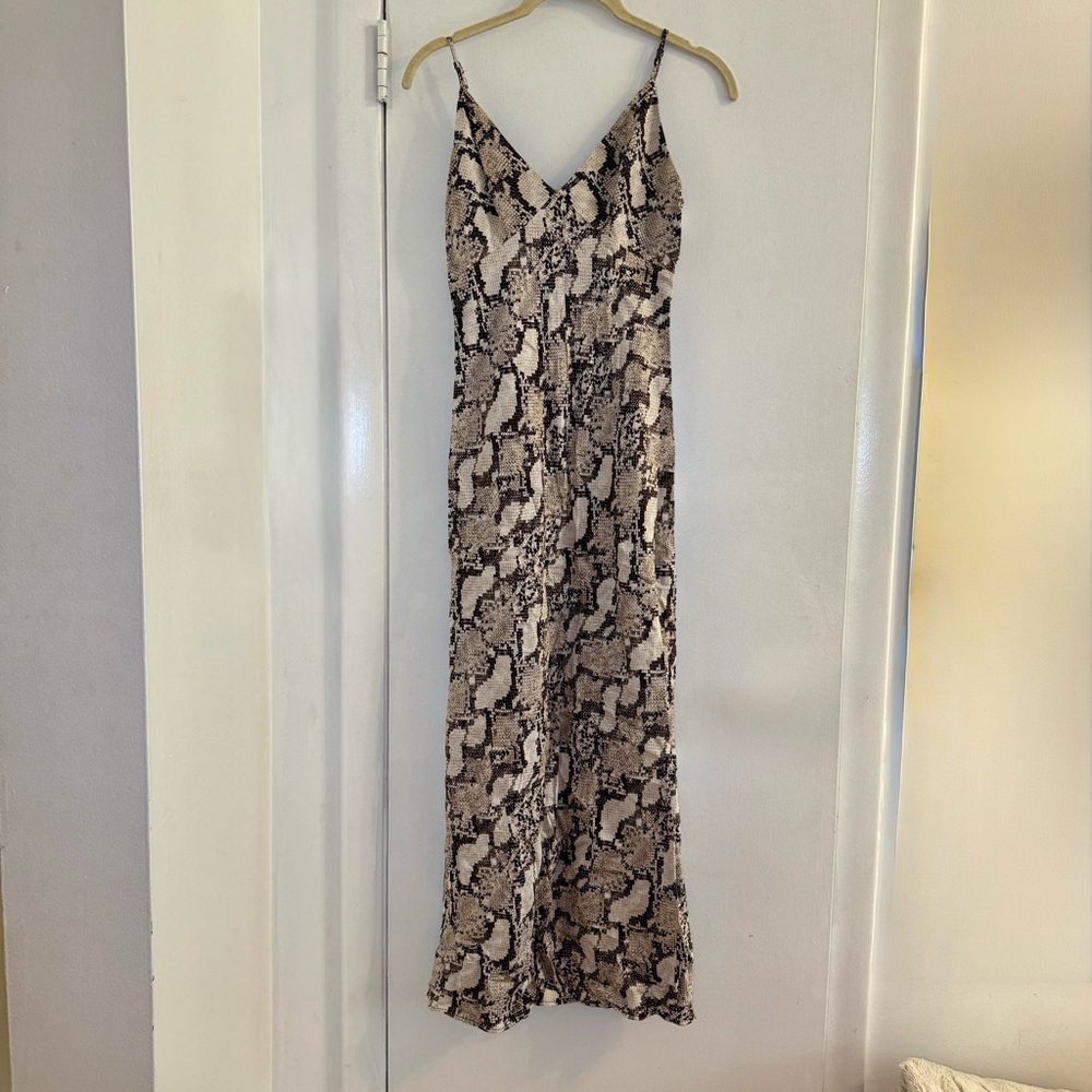 Snake Print Maxi Dress XS